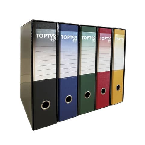 Registratore protocollo TOPToo Plus in PPL dorso 8 cm - 28,5x34,3 cm nero - RTXP8NE